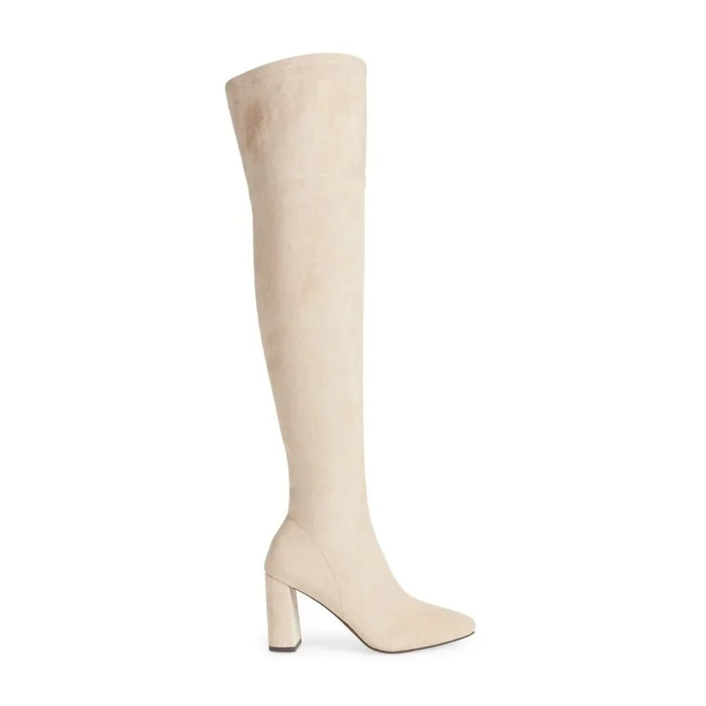 Jeffrey Campbell Parisah Over the Knee Boot In Ice Suede Size 6